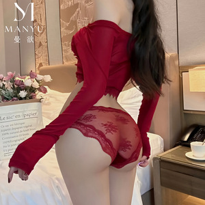 คอลเลกชันกางเกงในลูกไม้สีแดงสุดเซ็กซี่ขายดีรุ่นใหม่ ผ้าตาข่ายบางเบา เหมาะสำหรับคู่รัก บริการดรอปชิปพิเศษ - Product Image 5