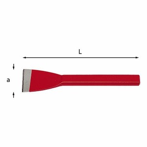 Ciseau plat 353 extra-large industriel pour bois, maçonnerie, construction en béton, manche en acier - Product Image 1