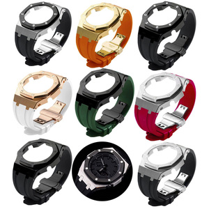 Kit de modification de montre Upro avec bracelet en silicone et boîtier en <span class=keywords><strong>métal</strong></span> pour Casio <span class=keywords><strong>G</strong></span>-<span class=keywords><strong>Shock</strong></span> GA-<span class=keywords><strong>2100</strong></span> GA-2110 GA-B2100, accessoires de modification de montre - Product Image 2