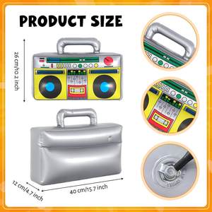 Telepon tiup kustom dan dekorasi pesta bertema musik Boombox Radio tiup - Product Image 5