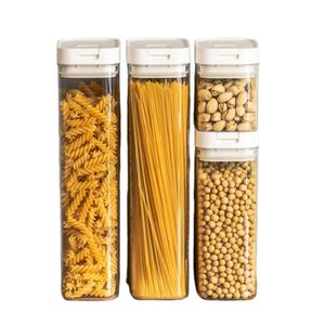 Stackable Airtight <b>Food</b> Storage <b>Containers</b> Set BPA Free Clear <b>Plastic</b> Kitchen & Pantry Cereal Organization Canisters with Lids - Product Image 4