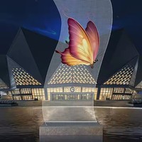 2025 Ultra-mince Transparent Flexible Doux Auto-Adhésif Film Fenêtre Led Affichage P4 P10 Cristal Led Film Verre Led Écran