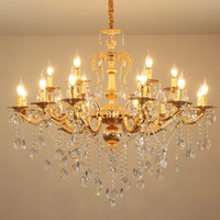 Lustre moderne en alliage de zinc et cristal, luminaire de plafond minimaliste de luxe pour hall d'hôtel, restaurant, boutique, éclairage commercial
