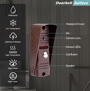 Interphone vidéo 4 fils avec caméra 600TVL 75 °   Système d'interphone avec contrôle de verrouillage électrique et support d'angle de vue - Product Image 4