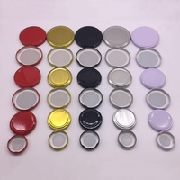 Couvercles à vis en métal anti-déversement à large ouverture pour bocaux Mason et bouteilles, 38mm-82mm