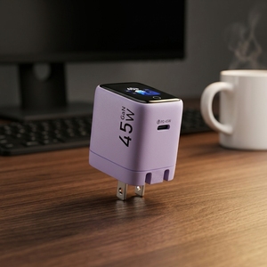 Doublepow 45W GAN USB C ที่ชาร์จ<span class=keywords><strong>เร็ว</strong></span> PD อะแดปเ<span class=keywords><strong>ต</strong></span>อร์ติดผนังจอแสดงผล LED <span class=keywords><strong>แบ</strong></span>บเรียลไทม์สำหรับ iPhone MacBook Android SWITCH - Product Image 5