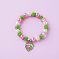 Bracelet en acier inoxydable émaillé couleur, gaufré, avec lettres grecques, souvenir de cérémonie de remise des diplômes, robuste, vente en gros d'usine, tendance
