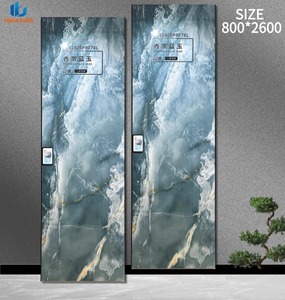 Lastra di Pietra Sinterizzata Lucida di Lusso 800x2600mm Shannon Blue Jade per Pareti e Pavimenti in Sala <span class=keywords><strong>da</strong></span> Pranzo, Soggiorno, Camera <span class=keywords><strong>da</strong></span> Letto, Corridoio - Product Image 1