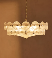 Lampe en verre de style rétro français, lampe de salon, lumière minimaliste américaine pour chambre à coucher, lustre de luxe pour salle à manger