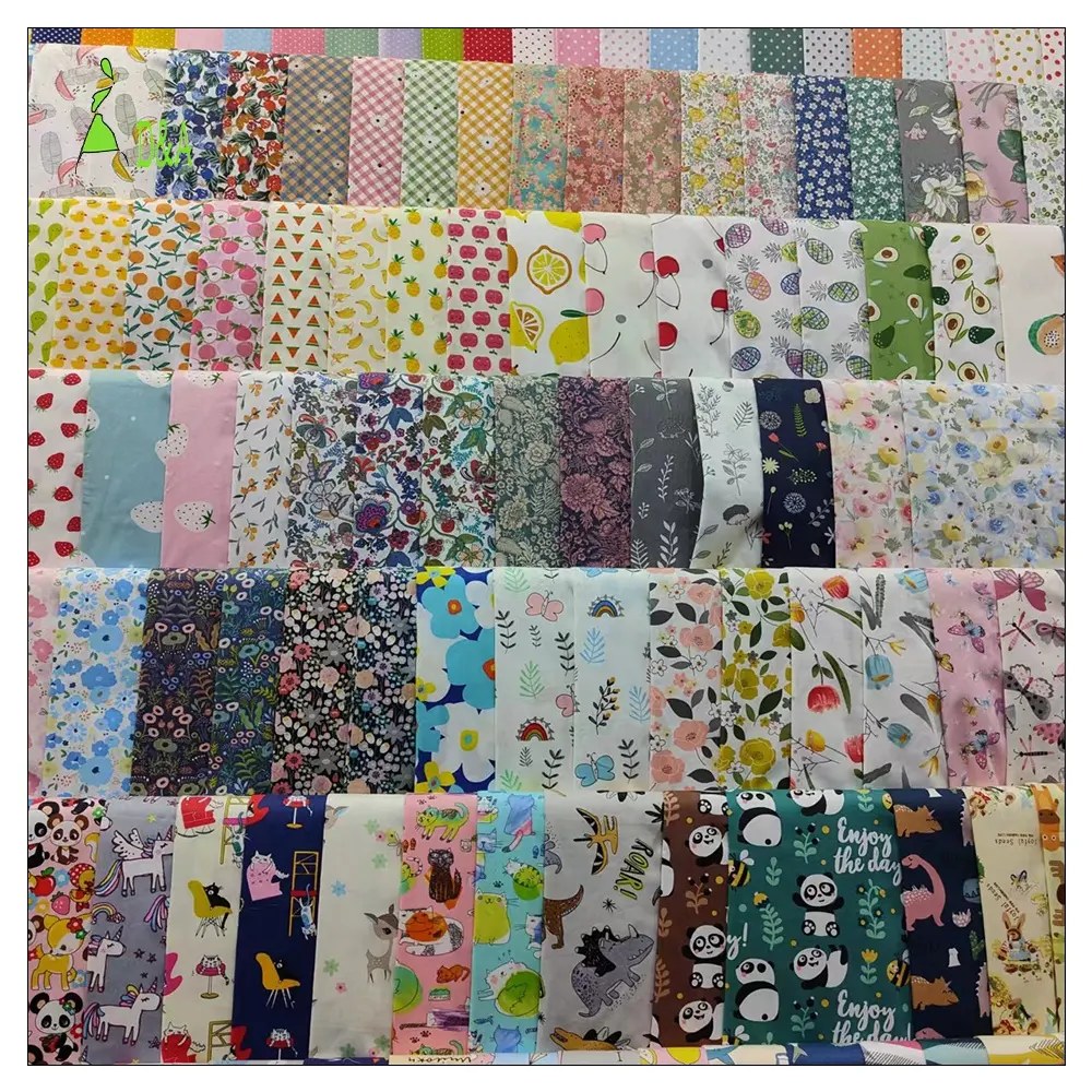 Wholesale Quilted Printed Organic Baby Cotton Fabric For Dresses And Pajamas