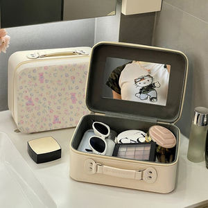 Bonito organizador grande de lujo resistente al agua para mujer, caja de almacenamiento de viaje con logotipo personalizado, estuches para brochas de maquillaje, bolsa de cosméticos - Product Image 2