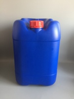 Tambour en plastique côtelé bleu HDPE, baril d'huile chimique scellé, de 25 litre/KG, seau carré à double couvercle