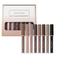 Ensemble de fards à paupières liquides mats 8 couleurs, imperméables, longue tenue, effet velours, tons nus, kit de maquillage pour femmes