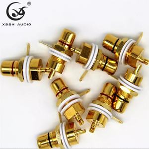 Borne de connexion YIVO XSSH Audio HIFI 8mm Audio vidéo prise Jack Terminal électrique laiton plaqué or femelle connecteur de prise RCA - Product Image 5
