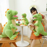 Peluche de dinosaure super douce, adorable dinosaure géant en peluche, jouet en peluche de dinosaure vert confortable