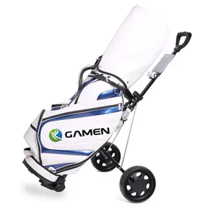 GAMEN 도매 골프 푸시 카트 2 바퀴 알루미늄 합금 골프 트롤리 카트