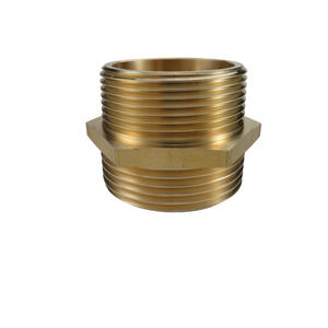 1-1/2\" NPT X 1-1/2\" NST(NH) <b>Male</b> Brass Fire <b>Hose</b> Adapter with Hexagonal Nipple Firefighting Equipment and Accessory - Product Image 3