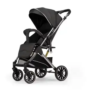 New design luxury baby stroller pram foldable kids walker wagon carrier bebe pushchair two way can push