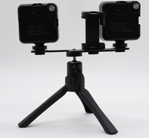 Luz LED de relleno para teléfono móvil, luz dual con soporte para trípode, iluminación de estudio para fotografía y video, 5500K, cuerpo de plástico, luz dental - Product Image 3