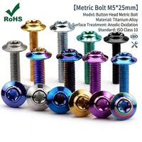 Vis à tête ovale en titane OEM 5*25mm M5/M6 M10, finition anodisée, norme ISO niveau 10 pour la modification et la réparation de carrosserie de moto