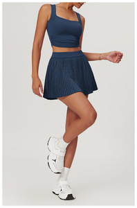 Conjuntos de Falda Deportiva para Mujer, 2 Piezas, Top de Yoga, Conjuntos de Fitness para Gimnasio, Faldas de Yoga Plisadas para Mujer, Conjuntos de Falda de Tenis, Oferta 2024 - Product Image 5