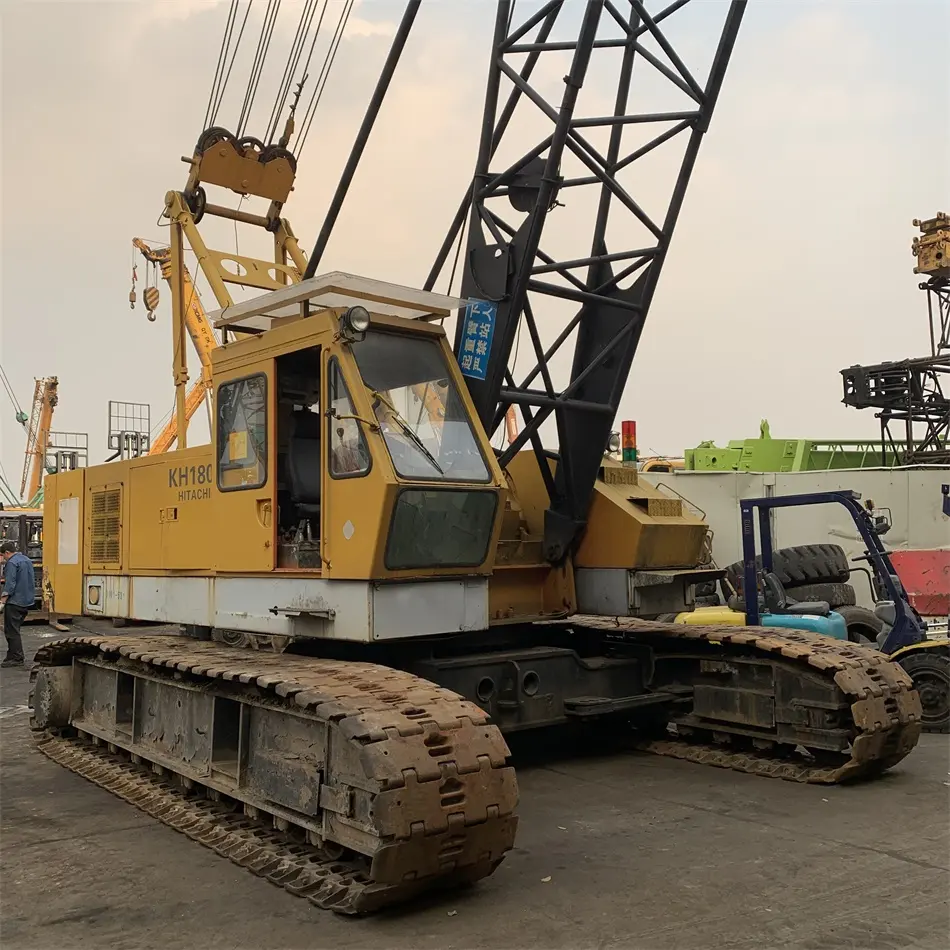 बिक्री शंघाई में HITACHI KH180-3 इस्तेमाल किया क्रॉलर क्रेन 50Ton क्रेन