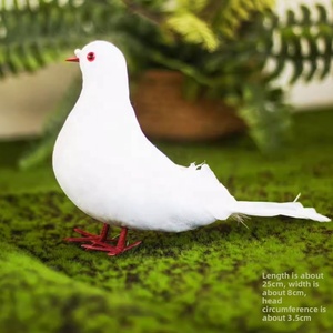 Blanc carré Pigeon Photo accessoires espace Art exposition modèle paix pour colombe affichage suspendus décoration pour ornement de jardin - Product Image 1