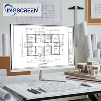 INGSCREEN 24 Inch All-in-One PC Motherboard Gaming Desktop Intel Core I3 I5 I7 Touch Screen Windows 11 SSD+HDD Home Use
