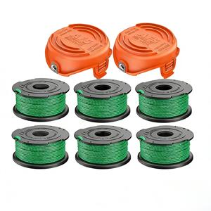 Cabezal de Repuesto para Desbrozadora A6486, Bobina de Hilo de Nylon Redondo de 2.0mm, Verde, 20FT/6.1M, Compatible con BLACK DECKER GL9035-QS GL8033-QS STC5433 - Product Image 6