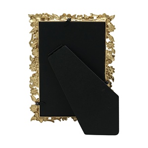 Floral Rectangle Zinc Alloy <b>Gold</b> Eco-Friendly <b>Photo</b> <b>Frame</b> - Product Image 5