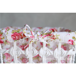 Cesto de lavandería cuadrado de tela de algodón, organizador de almacenamiento con estampado floral pequeño para ropa, uso doméstico - Product Image 3