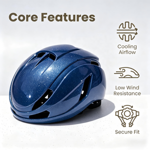Worldcycle Blue Starry Glitter PC Aerodynamic Ultralight 265g Multi-Ventilation Waterproof Eco-Friendly Road Bike <strong>Helmet</strong> Impact - Product Image 4