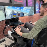 Silla de Juego de Aviación con Simulador de Vuelo Interior con Movimiento VR para Entrenamiento y Experiencia de Cabina de Vuelo