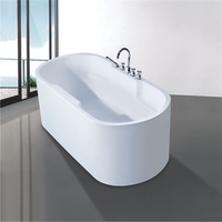 Baignoire de trempage autoportante à usage hôtelier moderne Baignoire de massage en acrylique de couleur blanche