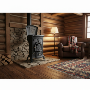 Estufa de <span class=keywords><strong>Leña</strong></span> de Hierro Fundido de Estilo Europeo Independiente con Certificación CE, con Calefacción a <span class=keywords><strong>Leña</strong></span> para Sala de Estar - Product Image 2