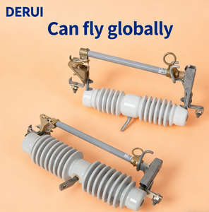 China DERUI Fusible de caída de cerámica de alto voltaje de 15Kv para redes eléctricas residenciales y de pequeñas empresas con fusible de corriente nominal 100a - Product Image 1