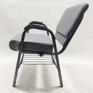 Christian Company College School Meeting Sillas de púlpito de Iglesia baratas a la venta Silla de iglesia de conferencia de Tela Gris - Product Image 5