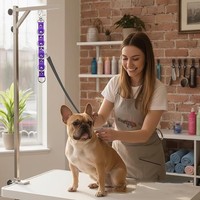 Laisse de table Kingtale pour toilettage de chien avec boucles d'extension et rallonge rapide pour le bain et le toilettage