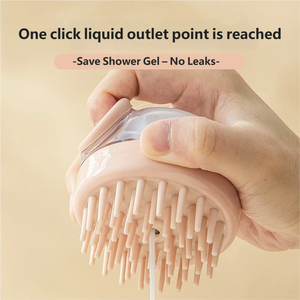 فرشاة استحمام للحيوانات الأليفة من زيهواي، صديقة للبيئة، مصنوعة من مواد PS+PP+TPR، مشط تدليك وتنظيف مع موزع صابون، محمولة باليد - Product Image 6