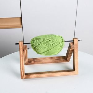 Multiple Size Handmade Wooden Yarn Holder Stand Rotating Spool Winder with <b>Crochet</b> Accessories for Sewing & Crocheting - Product Image 2