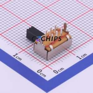 SK22D02L6 Slide Switch Through hole Component (THT) Switch Double Pole Double Throw Rectangle Pin Header PC Pin 10.8mm - Product Image 2