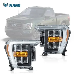 VLAND Full LED Headlights With Sequential Turn Signal Car Headlight 2021 2022 2023 For Ford F150 Car Lamp