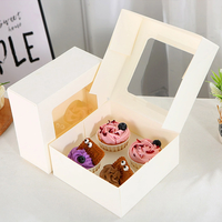 Boîtes à gâteaux macaron avec fenêtre Boîtes de boulangerie blanches Boîtes à biscuits à tarte robuste Dessert Cupcake Donut Pâtisserie