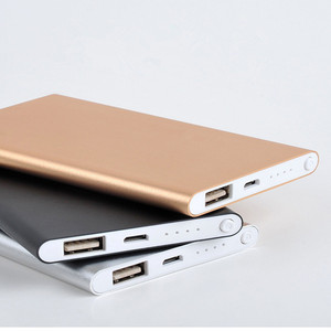 Best Promotion Gift High Capacity Metal Material Ultra Slim Mini Portable Power Bank Mini USB 3000-5000mAh Custom Logo Sell Well