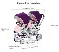 JXB 2022 vente en gros, poussette de bébé pliable 3 en 1