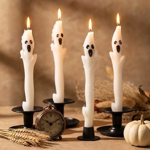 LANJO Halloween Ghost Shape Art <b>Candles</b> with White Soy Wax Handmade Scented Modern Style for Home Decoration Party <b>Gift</b> - Product Image 2