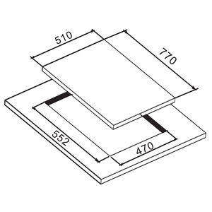 Estufa de Gas integrada de 77cm, <span class=keywords><strong>5</strong></span> quemadores, batería de vidrio negro, encendido, tapa de estufa de Gas - Product Image 2