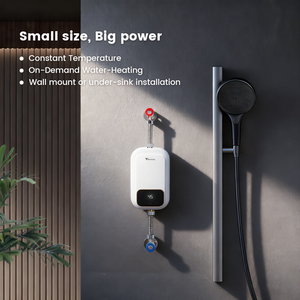 Calentador de Agua <span class=keywords><strong>El</strong></span>éctrico Instantáneo sin Tanque 220V 5500W, Géiser Portátil de Plástico con LED, Listo para Garaje - Product Image 6