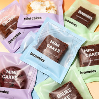 Sacs d'emballage personnalisés en plastique transparent givré thermoscellables pour aliments, bonbons, biscuits, sachets individuels pour biscuits avec design