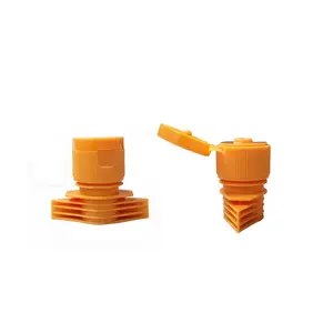 Mandun Factory supply 16mm Plastic Filp Spout Cap Non Spill 16mm for hair dye for shampoo and conditioner use
